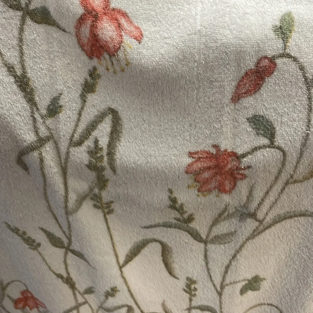 vintage kel tex bath towel 100% cotton blue holly hobbie flowers